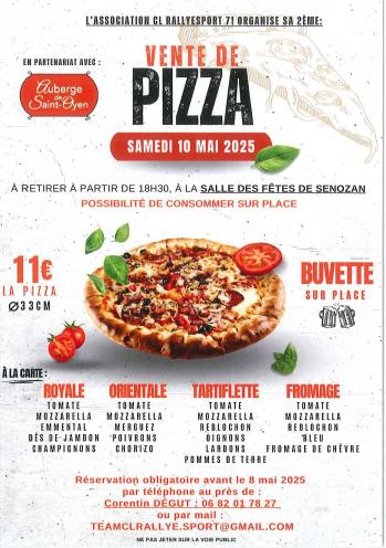 Vente de pizza par l'association CL RALLYESPORT 71