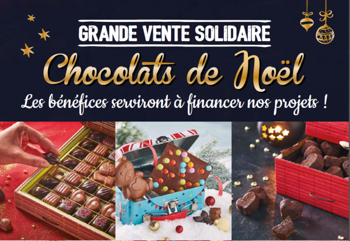 Vente de chocolats et de fromage organisée par l'école maternelle de La Salle